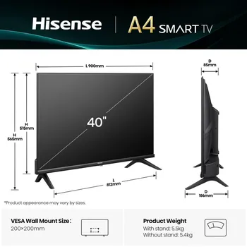 HISENSE 40A4Q 40 SMART TV PAMETNI TELEVIZOR │ DOLBY AUDIO I DTS VIRTUAL:X ZVUK │ AI SPORTSKI REŽIM │ VIDAA SMART TV SISTEM (2 / 11)
