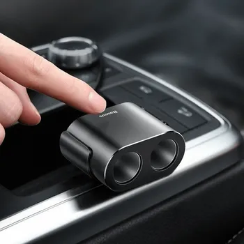 BASEUS CRDYQ-01 MOBILNI PUNJAC ZA AUTO 125167 BASEUS CAR CHARGER WITH 2 USB PORTS AND 2 CIGARETTE LIGHTER SOCKETS CRDYQ-01 AUTO PUNJAČ SA 2 USB PORTA I 2 UTIČNICE ZA UPALJAČ - BROJ USB PORTOVA: 2 - MATERIJAL: ALUMINIJUM + PC - ULAZNI NAPON: DC 12 - 24V - IZLAZ: 5V / 3.1A (MAKSIMALNO) - DUŽINA KABLA: 60CM - BOJA: CRNA (2 / 9)