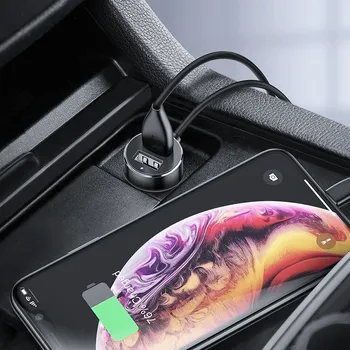 BASEUS CRDYQ-01 MOBILNI PUNJAC ZA AUTO 125167 BASEUS CAR CHARGER WITH 2 USB PORTS AND 2 CIGARETTE LIGHTER SOCKETS CRDYQ-01 AUTO PUNJAČ SA 2 USB PORTA I 2 UTIČNICE ZA UPALJAČ - BROJ USB PORTOVA: 2 - MATERIJAL: ALUMINIJUM + PC - ULAZNI NAPON: DC 12 - 24V - IZLAZ: 5V / 3.1A (MAKSIMALNO) - DUŽINA KABLA: 60CM - BOJA: CRNA (3 / 9)