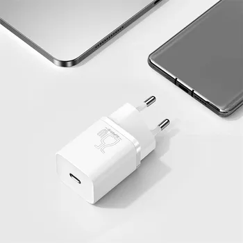 BASEUS SUPER SI 25W PUNJAC 125203 BASEUS 25W PUNJAČ SA KABLOM ZA SMARTPHONE TELEFON SUPER SI - PODRŽAVA BRZO PUNJENJE - BROJ PORTOVA ZA USB TIP-C: 1 - BOJA PROIZVODA: BIJELA - MAKSIMALNA SNAGA: 25W - TEŽINA: 51 G (5 / 12)