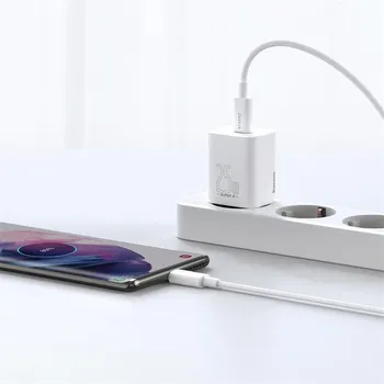 BASEUS SUPER SI 25W PUNJAC 125203 BASEUS 25W PUNJAČ SA KABLOM ZA SMARTPHONE TELEFON SUPER SI - PODRŽAVA BRZO PUNJENJE - BROJ PORTOVA ZA USB TIP-C: 1 - BOJA PROIZVODA: BIJELA - MAKSIMALNA SNAGA: 25W - TEŽINA: 51 G (12 / 12)