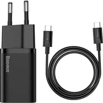BASEUS TZCCSUP-L01 108721 BASEUS SUPER SI BRZI PUNJAČ 1C 25W SA USB-C KABLOM ZA USB-C 1M (CRNI) (1 / 3)