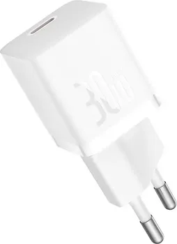 BASEUS CCGN070502 125438 BASEUS GAN5 30W MINI ZIDNI PUNJAČ (CCGN070502) - BOJA: BELA - MATERIJAL: PC - ULAZ: AC 100-240 V 50/60 HZ 0.8 A MAKS. - TYPE C IZLAZ - DIMENZIJE: 34 × 28 MM - TEŽINA: 41 G (1 / 5)