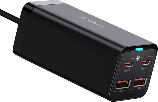 BASEUS GAN3 PRO 100W (CCGP000101) 125263 BASEUS GAN3 PRO 100W 2XUSB-C + 2XUSB ZIDNI PUNJAČ CCGP000101 WALL CHARGER - UKUPNA IZLAZNA SNAGA: 100W - DUŽINA KABLA: 1.5 M - ULAZNI NAPON: AC 110-240 V, 50-60 HZ, 2.5 A MAX - BOJA: CRNA - TEŽINA: 295 G - DIMENZIJE: 85.6 X 40.7 X 37.8 MM (4 / 5)
