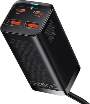 BASEUS GAN3 PRO 100W (CCGP000101) 125263 BASEUS GAN3 PRO 100W 2XUSB-C + 2XUSB ZIDNI PUNJAČ CCGP000101 WALL CHARGER - UKUPNA IZLAZNA SNAGA: 100W - DUŽINA KABLA: 1.5 M - ULAZNI NAPON: AC 110-240 V, 50-60 HZ, 2.5 A MAX - BOJA: CRNA - TEŽINA: 295 G - DIMENZIJE: 85.6 X 40.7 X 37.8 MM (5 / 5)