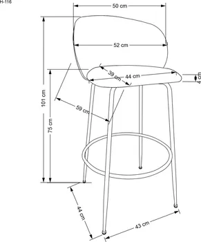 CILIMARA BARSKA STOLICA H/116 SIVA-2010001196303 (2 / 3)