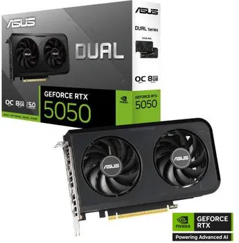 ASUS VGA DUAL-RTX5050-O8G 8GB GDDR6 OC, 128-BIT, 3X DP, 1X HDMI (1 / 2)