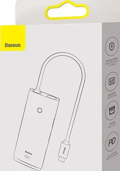 BASEUS BASEUS LITE 5-U-1 HUB │ USB-C NA 3X USB 3.0 + USB-C + HDMI │ BRZINA PRENOSA DO 500 MBPS │ 4K REZOLUCIJA │ KOMPATIBILNOST SA WINDOWS, IOS, LINUX, ANDROID │ OTG FUNKCIJA (8 / 8)
