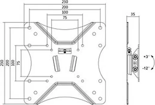 LOGILINK WALL MOUNT 23-42in, 25kg, TILT (5 / 6)