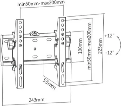 LOGILINK WALL MOUNT 23-42in, 25kg, TILT (6 / 6)