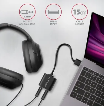 AXAGON USB ZVUČNA KARTICA SA KABLOM OD 15 CM I METALNIM KUĆIŠTEM (3 / 3)