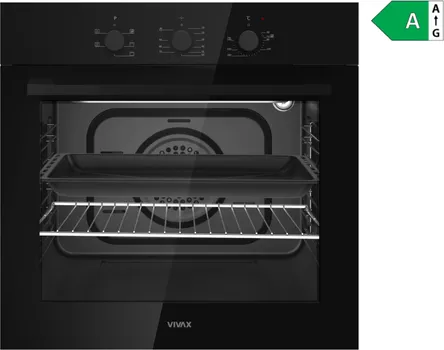 VIVAX BO-606FTM G UGRADNA RERNA │ 5 PROGRAMA PEČENJA │ SNAGA: 2300W │ TEMPERATURNI RASPON: 40°C-240°C │ KAPACITET: 60L │ MEHANIČKI TAJMER │ DIMENZIJE: 59.5 X 57.5 X 59.5CM (2 / 3)