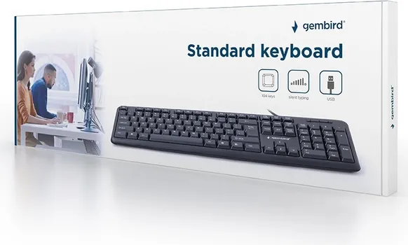 GEMBIRD KB-U-103 TASTATURA PUNE VELIČINE 104-TASTERA, ŽIČANA SA USB POVEZIVANJEM, MEMBRANSKI TASTERI, SLOVNI RASPORED (US) (2 / 3)