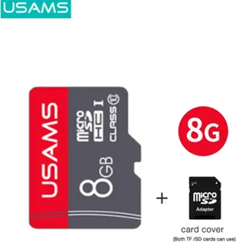 USAMS US-ZB116 HIGH SPEED TF CARD 8G+ADAPTER RED (1 / 1)