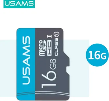 USAMS US-ZB117 HIGH SPEED TF CARD 16G +ADAPTER BLUE (1 / 1)