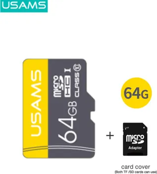 USAMS US-ZB119 HIGH SPEED TF CARD 64G+ADAPTER YELLOW (1 / 1)