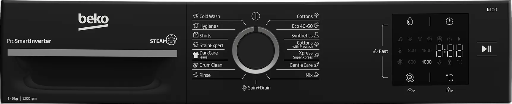 BEKO BM1WFSU36223WPBB SAMOSTOJEĆA VEŠ MAŠINA │ KAPACITET PRANJA 6 KG │ ENERGETSKA EFIKASNOST B │ MAKSIMALNA BRZINA CENTRIFUGE: 1200 RPM │ NIVO BUKE: 74 DBA │ PROSMART INVERTER MOTOR │ DIMENZIJE: 84.5 X 60 X 44.6 CM (6 / 8)