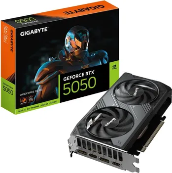 GIGABYTE VGA GEFORCE RTX 5050 WINDFORCE OC 8G GDDR6, 128 BIT, DP*2(2.1B)/HDMI*2(2.1B) (1 / 2)