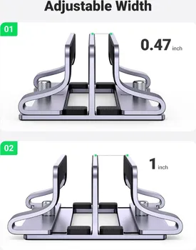 UGREEN DVOSTRUKI VERTIKALNI ALUMINIJSKI STALAK ZA PRIJENOSNO RAČUNALO (5 / 8)