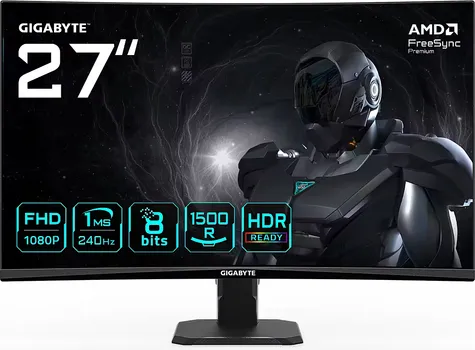 GIGABYTE MONITOR 27 GS27FC2 27 VA 1500R, 1920X1080 FHD, 350CD, 240HZ, 1MS, 2X HDMI, 1X DP (1 / 1)
