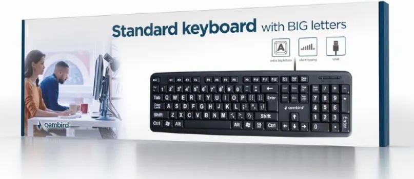 STANDARDNA SA VELIKIM SLOVIMA, AMERIČKI RASPORED, CRNA (1 / 2)