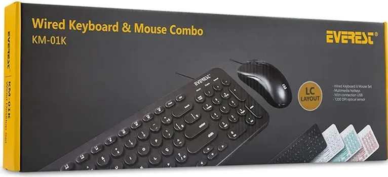 EVEREST TASTATURA + MIŠ KM-01K BLACK USB, BIH LAYOUT (4 / 15)