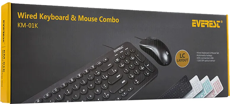 EVEREST TASTATURA + MIŠ KM-01K BLACK USB, BIH LAYOUT (14 / 15)