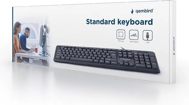 GEMBIRD TASTATURA STANDART USB ENG/BLACK KB-U-103 (7 / 7)