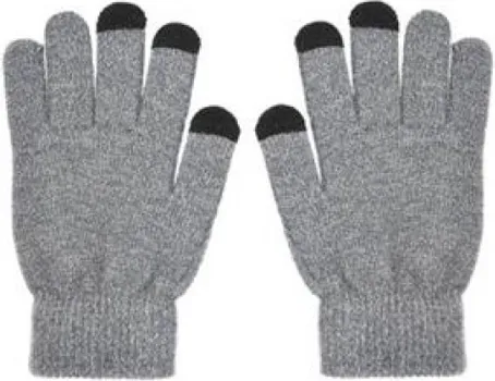 SWISSTEN TOUCH SCREEN GLOVES TRIANGLE MAN GREY (1 / 1)