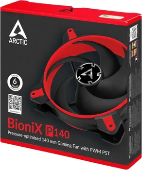 ARCTIC BIONIX P140 PRESSURE-OPTIMISED 140 MM GAMING FAN WITH PWM PST, RED, 200 - 1950 RPM, 4-PIN (4 / 5)