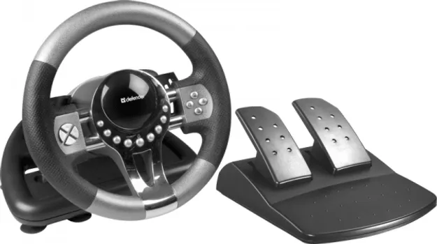 DEFENDER FORSAGE GTR GAMING WHEEL, USB, 12 BUTTONS, GEAR STICK (1 / 3)