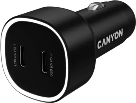 CANYON CAR CHARGER ONDRIVE 60 PD 60W 2XUSB-C BLACK (1 / 5)