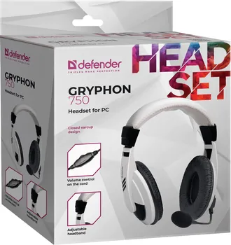 DEFENDER GRYPHON 750 HEADSET FOR PC WITH MICROPHONE (DUAL JACK) (3 / 6)