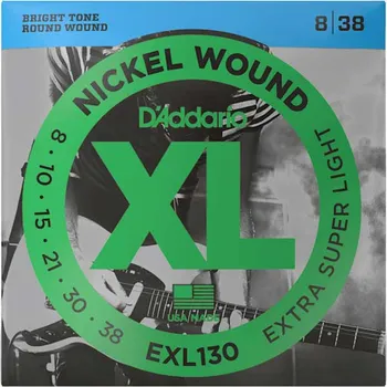 D’ADDARIO EXL130 ZICE ZA ELEKTRICNU GITARU 8-38 , EXTRA SUPER LIGHT (1 / 1)