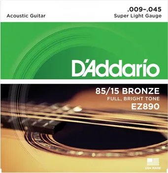 D’ADDARIO EZ890 ZICA ZA AKUSTICNU GITARU 9-45 , 85/15 BRONZE (1 / 4)