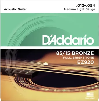 D’ADDARIO EZ920 ZICA ZA AKUSTICNU GITARU 12-54 , 85/15 BRONZE (1 / 3)