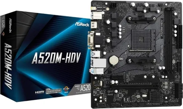 ASROCK MB A520-HDV, AM42XDDR4, 4XSATA, M.2, RAIDVGA, HDMI, MICRO ATX (1 / 1)