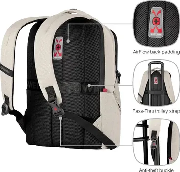 WENGER RUKSAK ZA LAPTOP MX PROFESSIONAL 16 BEŽ-BIJELI (3 / 8)