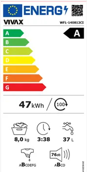 VIVAX WFL-140812CI 8KG / 1400OB/MIN / 12 PROGRAMA (4 / 15)