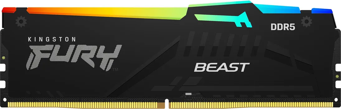 KINGSTON DIMM DDR5 16GB / 6400MT/S KF564C32BBA-16 FURY BEAST BLACK RGB XMP (1 / 17)