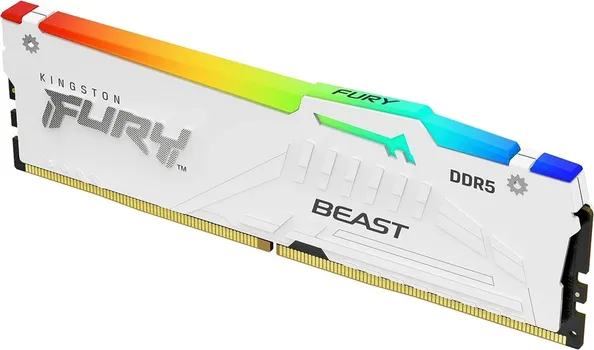 KINGSTON DIMM DDR5 16GB / 6800MT/S KF568C34BWA-16 FURY BEAST WHITE RGB XMP (1 / 2)