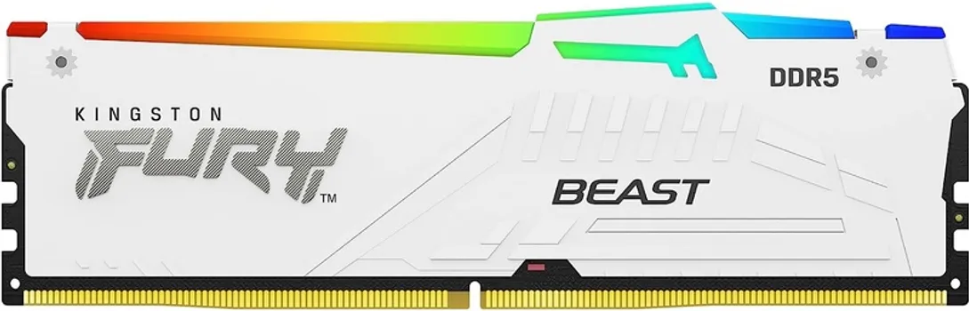 KINGSTON DIMM DDR5 16GB / 6800MT/S KF568C34BWA-16 FURY BEAST WHITE RGB XMP (2 / 2)