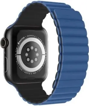 SWISSTEN SILICONE BAND FOR APPLE WATCH, MAGNETIC, BLUE/BLACK (38, 40, 41) MM (2 / 2)
