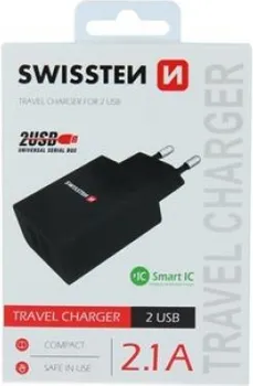 SWISSTEN TRAVEL CHARGER 2xUSB 2.1A [10.5W] (1 / 2)