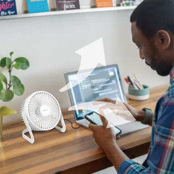 LOGILINK USB STONI VENTILATOR, TIH, PREČNIK 15.24 CM, WHITE UA0403 (10 / 10)