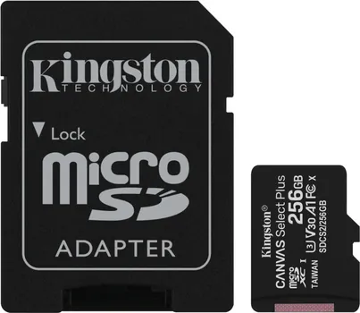 KINGSTON A1 MICROSDXC 256GB 100R CLASS 10 SDCS2/256GB + ADAPTER (1 / 1)