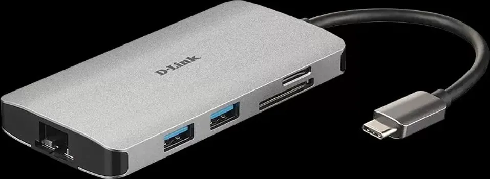 D-LINK 8-IN-1 USB-C HUB SA HDMI/ETHERNET/CARD READER/POWER DELIVERY (2 / 3)