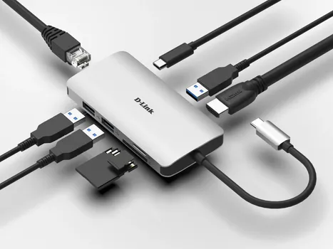 D-LINK 8-IN-1 USB-C HUB SA HDMI/ETHERNET/CARD READER/POWER DELIVERY (3 / 3)