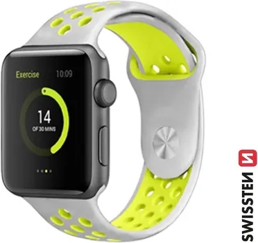 SWISSTEN SILICONE BAND FOR APPLE WATCH, YELLOW (42, 44, 45, 49) MM