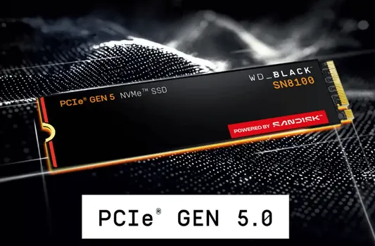 WESTERN DIGITAL WD_BLACK SN8100 NVME SSD - 1TB, WITHOUT HEATSINK │ BRZINA ČITANJA/PISANJA: 14900MB/S / 11000MB/S │ FORM FAKTOR: M.2 2280 │ PCIE GEN 5 (3 / 4)